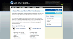 Desktop Screenshot of onlinepoker.org
